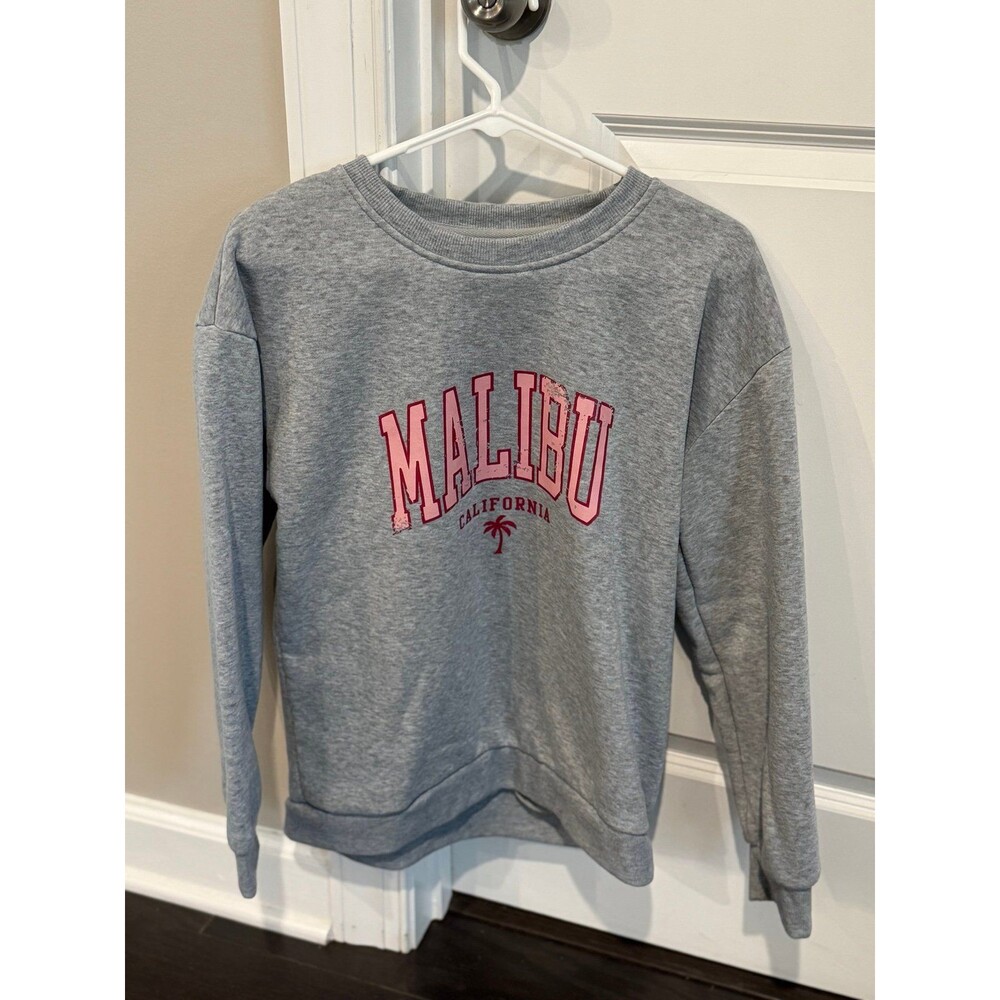 Malibu California, Womens Small Gray Sweatshirt, (Sz Small) Clothing - Picture 9 of 9